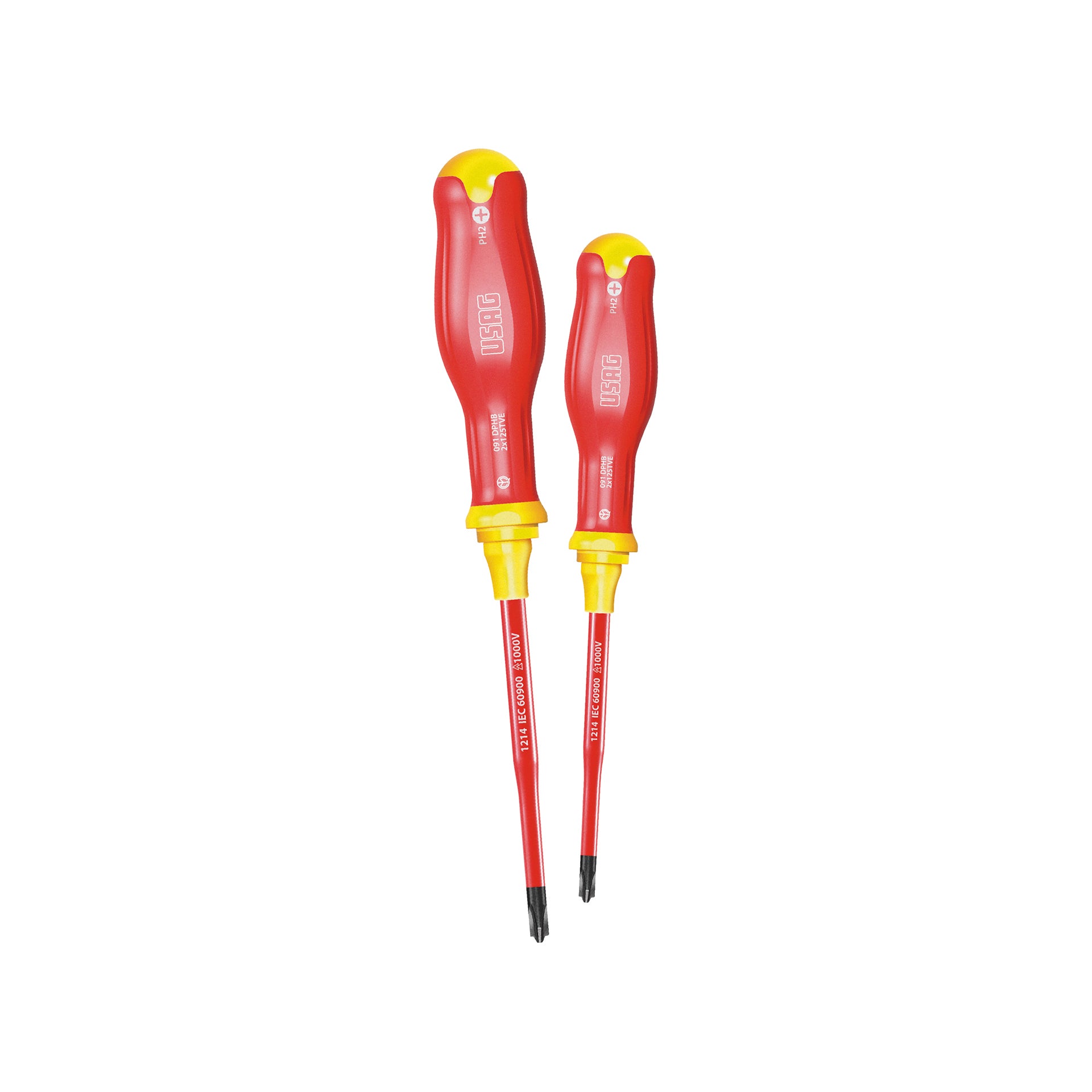091 DPHB/SE2 - Set of 2 slim screwdrivers for screws with combined head 1000 v - Usag - U00910125 091 DPHB/SE2 - Set of 2 slim screwdrivers for screws with combined head 1000 v - Usag - U00910125